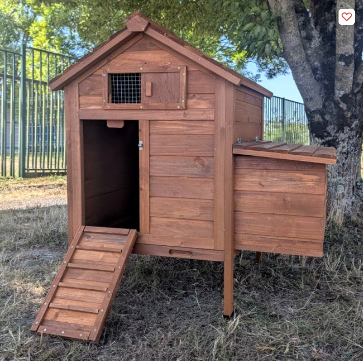 Petit poulailler Bassette S 2 poules toit bois