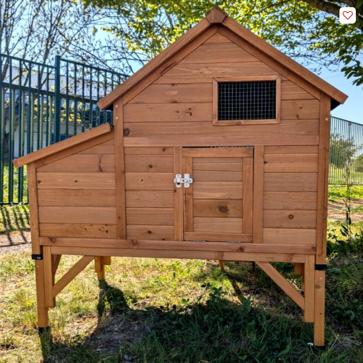 Poulailler Bantam XL 2 à 4 poules toit shingle avec rehausse