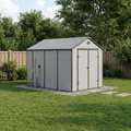 Abri de jardin en résine gris 8,90m²