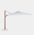 Parasol déporté anti-vent 3x4m - Structure effet bois