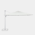 Parasol déporté anti-vent 3x4m - Structure gris clair